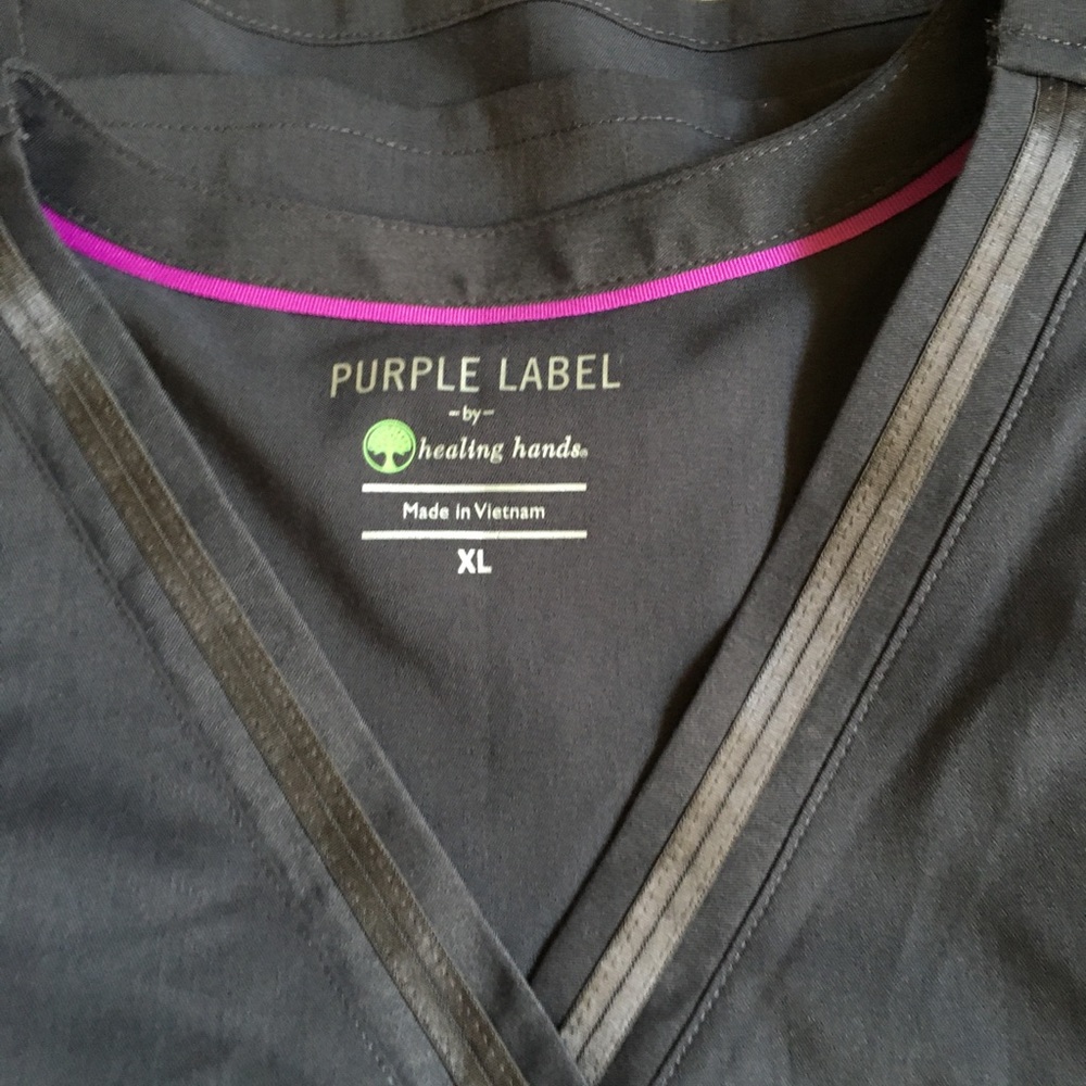 NWT exlarge purple label scrubs in pewter
